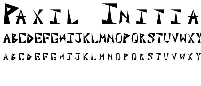Paxil Initials font